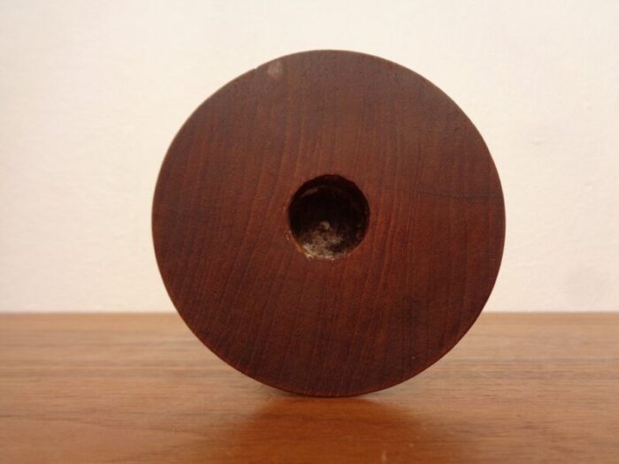 large teak candleholder from anri form italy 1960s 11