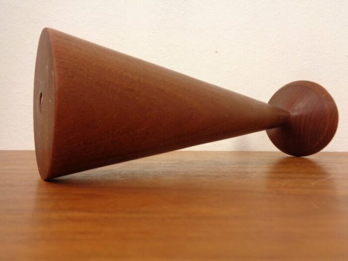 large teak candleholder from anri form italy 1960s 14