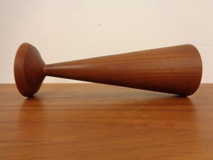 large teak candleholder from anri form italy 1960s 15