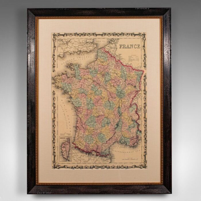 large vintage france map 1970s 1