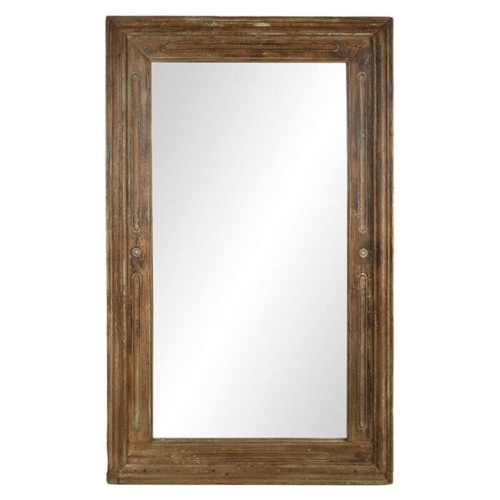 large vintage wood mirror 1