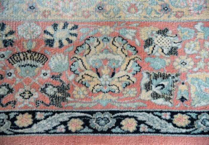 large vintage wool and cotton rug 5