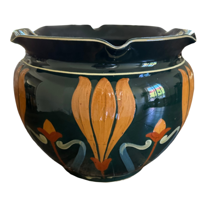 late 19th century arts and crafts flower pot 6130