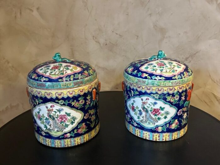 late 19th century ginger jars set of 2 10