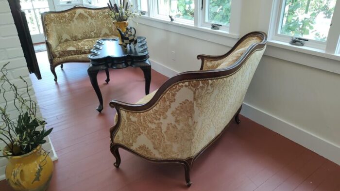 late 20th century hooker furniture french country settee louis xv bergere style settee 3841