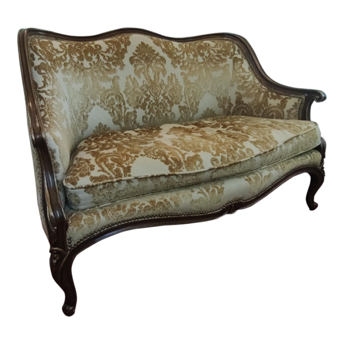 late 20th century hooker furniture french country settee louis xv bergere style settee 7880