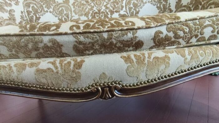 late 20th century hooker furniture french country settee louis xv bergere style settee 8336