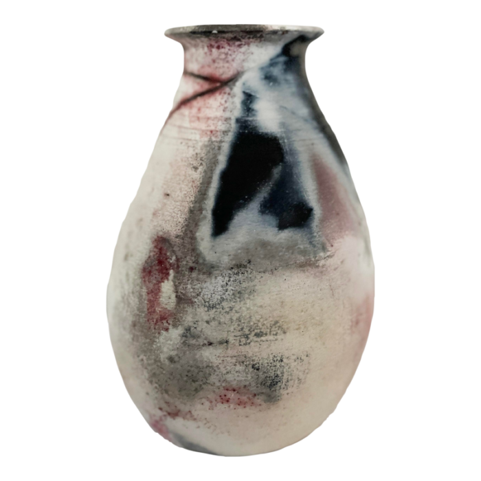 late 20th century raku earthenware vase 7195