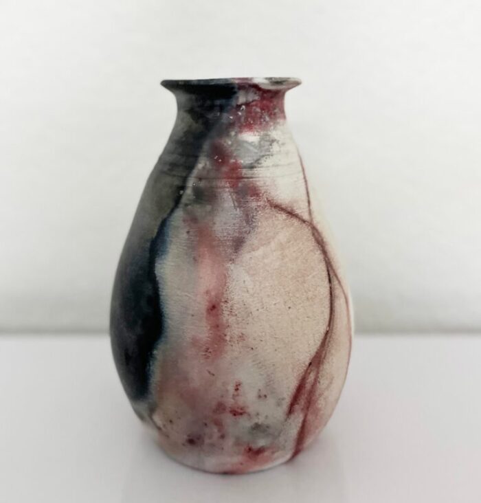 late 20th century raku earthenware vase 7630