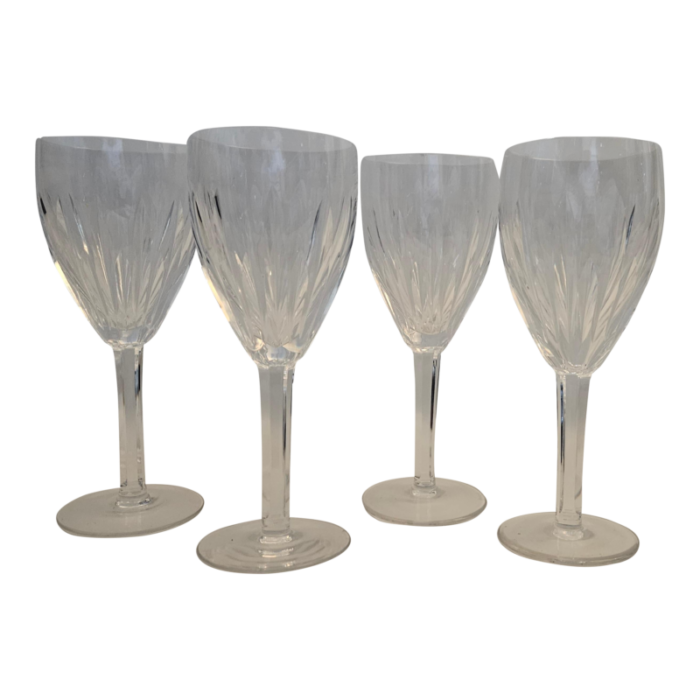 late 20th century waterford crystal carina claret wine glasses set of 4 5588