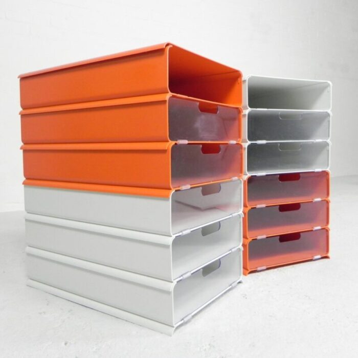 letter trays by giugiaro for lavatelli 1970s set of 12 10