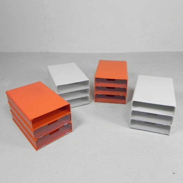 letter trays by giugiaro for lavatelli 1970s set of 12 11