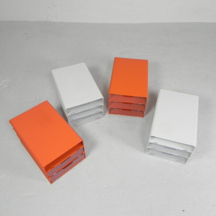 letter trays by giugiaro for lavatelli 1970s set of 12 16