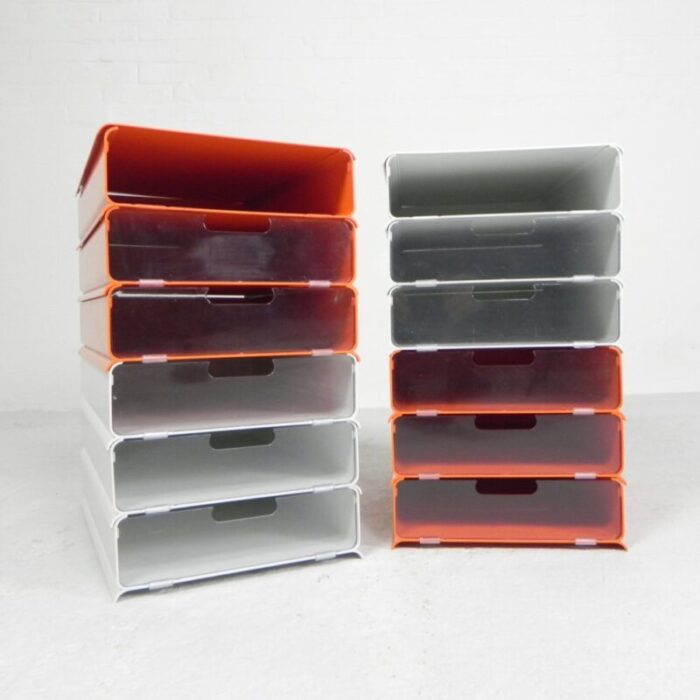 letter trays by giugiaro for lavatelli 1970s set of 12 17