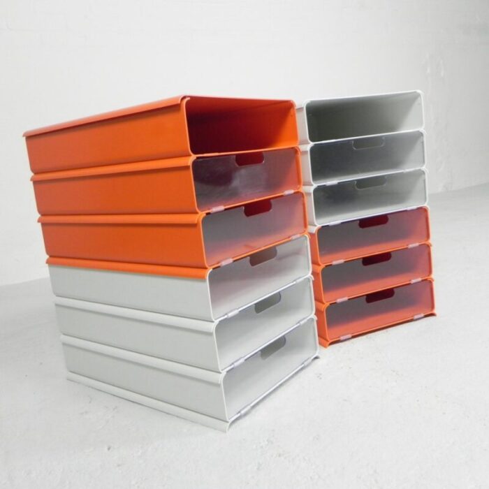 letter trays by giugiaro for lavatelli 1970s set of 12 21