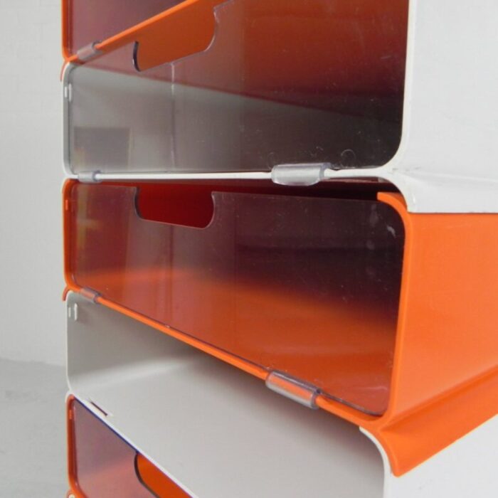 letter trays by giugiaro for lavatelli 1970s set of 12 5