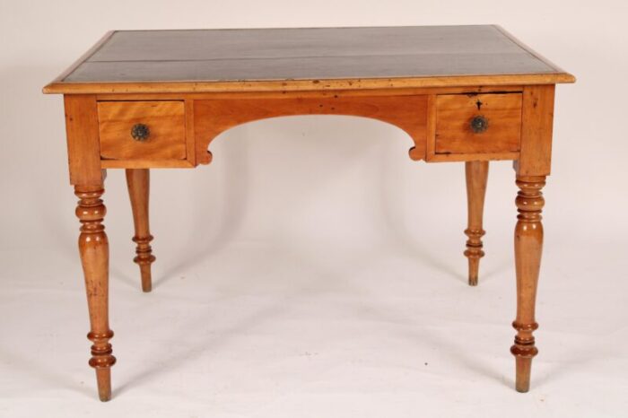 louis philippe birch leather top writing table 0203