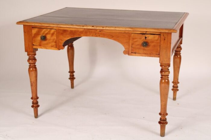 louis philippe birch leather top writing table 1168