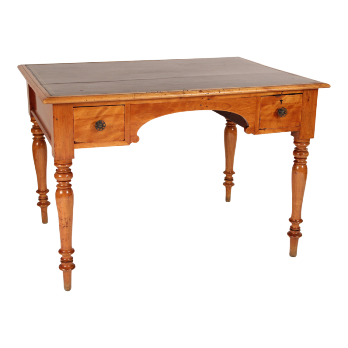 louis philippe birch leather top writing table 6632