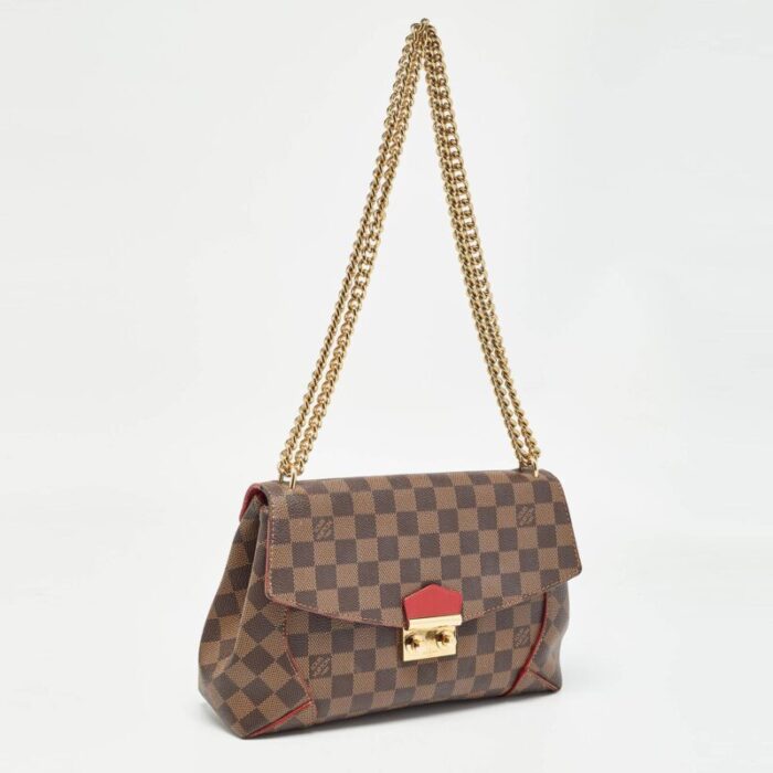 louis vuitton cerise damier ebene canvas caissa bag 0389