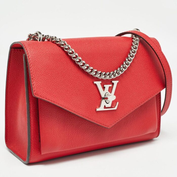 louis vuitton red leather my lockme bb bag 3590