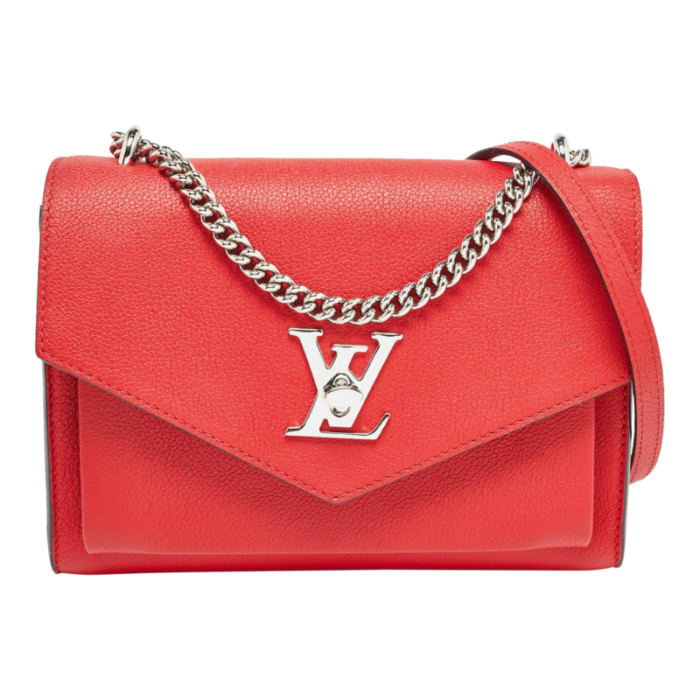 louis vuitton red leather my lockme bb bag 3598