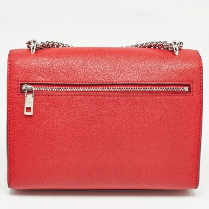 louis vuitton red leather my lockme bb bag 8039