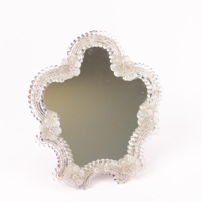 louis xv murano italian venetian floral glass table mirror 2