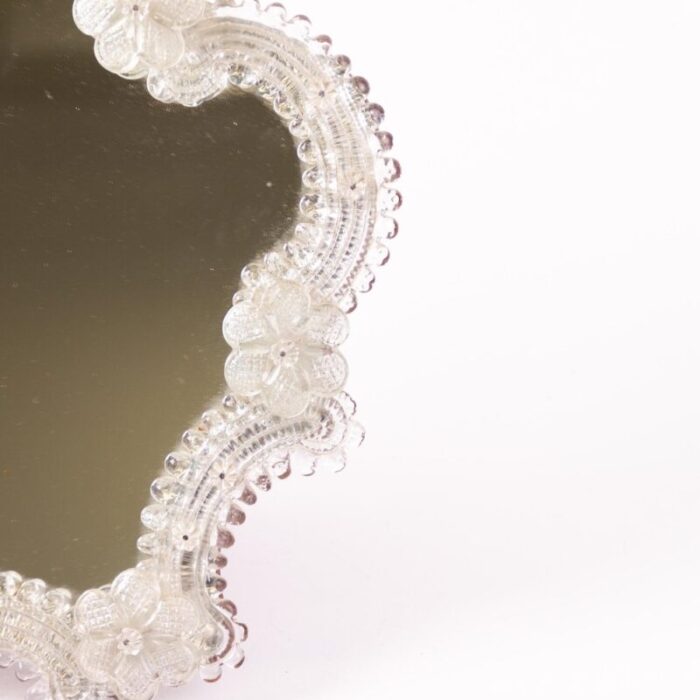 louis xv murano italian venetian floral glass table mirror 4