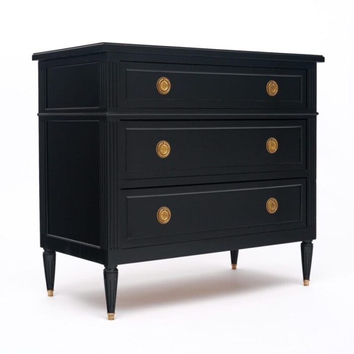 louis xvi ebonized chest 4030