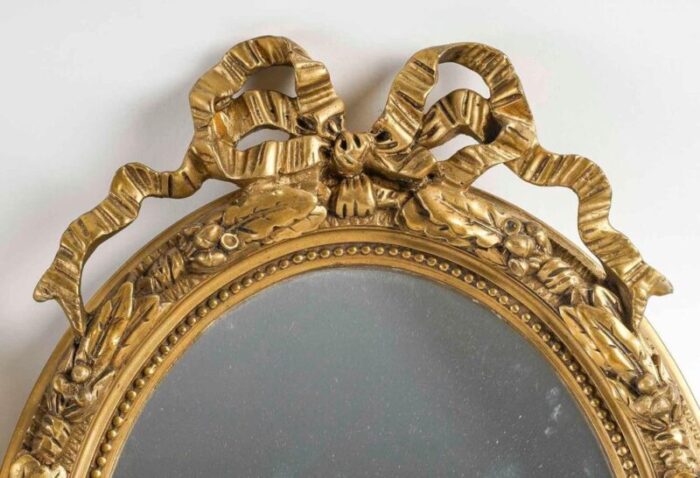 louis xvi style wood and gilded stucco mirrors set of 2 2