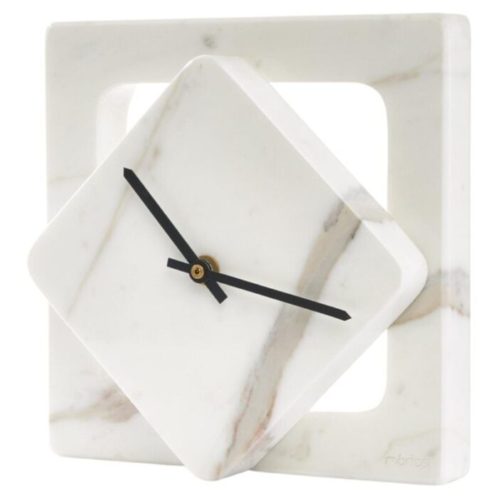 marble one cut table clock by moreno ratti 1