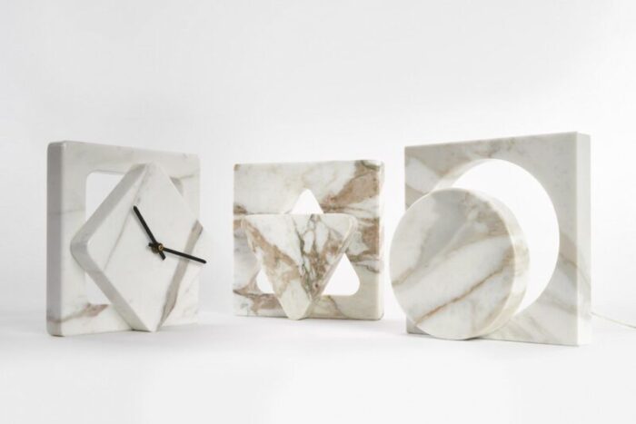 marble one cut table clock by moreno ratti 5