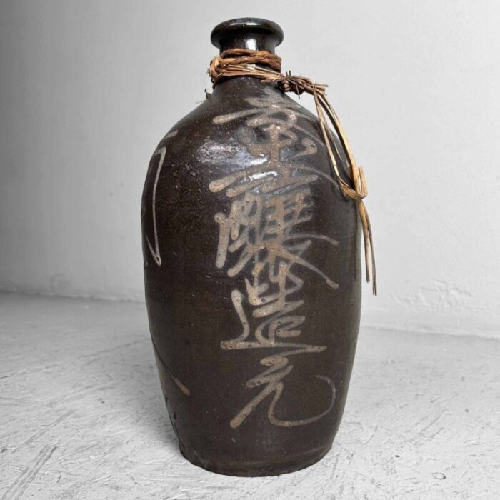 meiji earthenware sake decanter tokkuri tokuri japan 1890s 1