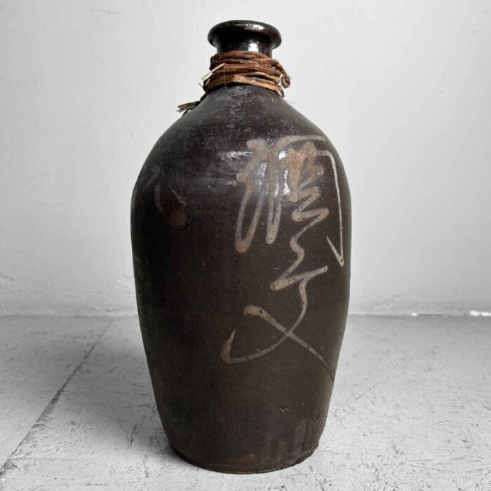 meiji earthenware sake decanter tokkuri tokuri japan 1890s 12