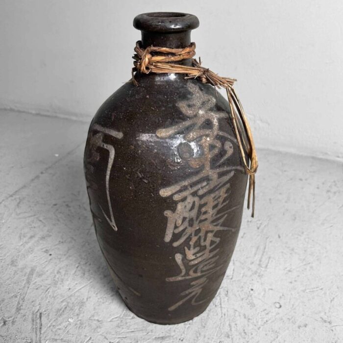 meiji earthenware sake decanter tokkuri tokuri japan 1890s 3