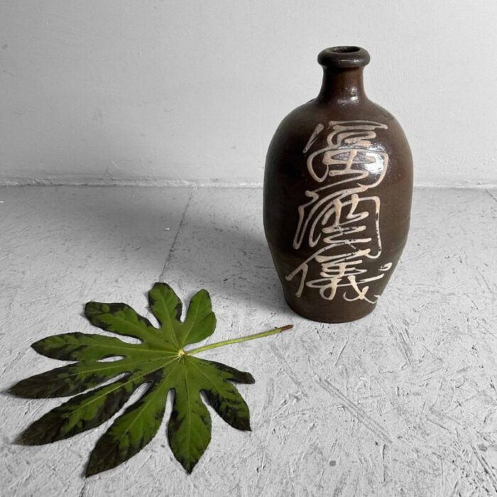 meiji earthenware sake decanter tokkuri tokuri japan 1890s 5 1