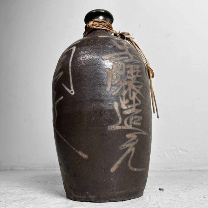 meiji earthenware sake decanter tokkuri tokuri japan 1890s 5