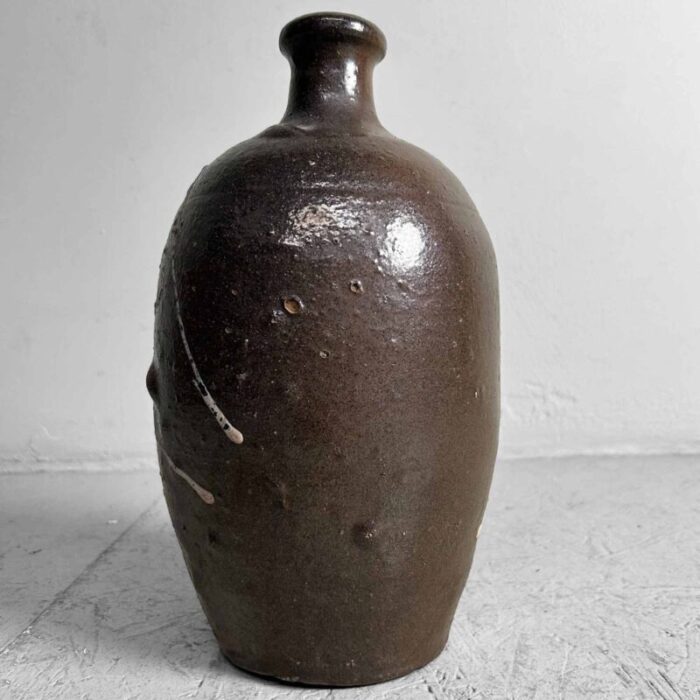 meiji earthenware sake decanter tokkuri tokuri japan 1890s 8 1