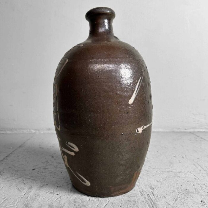 meiji earthenware sake decanter tokkuri tokuri japan 1890s 9 1