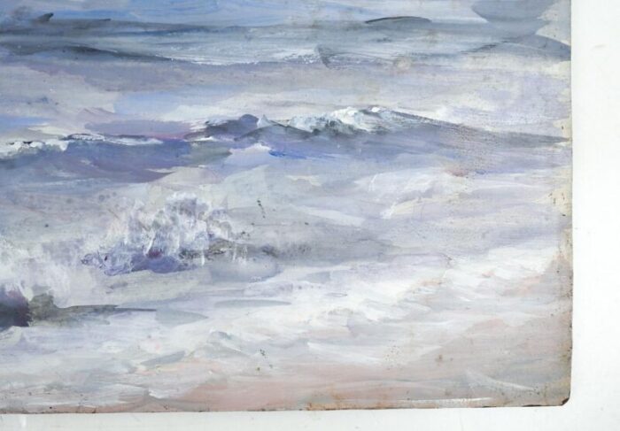 mid 20th century impressionist seascape painting 4108