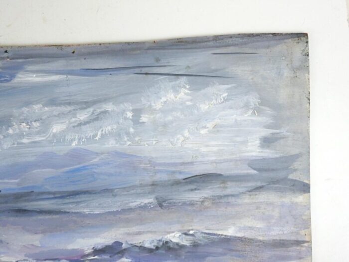 mid 20th century impressionist seascape painting 7824