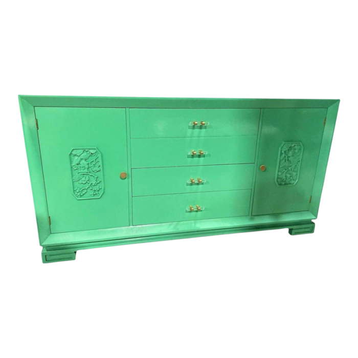 mid 20th century palm beach chicchinoiserie style credenza by james monet 1052