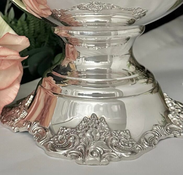 mid 20th century wallace baroque wine cooler silver plated champagne bucket ice bucket 3249