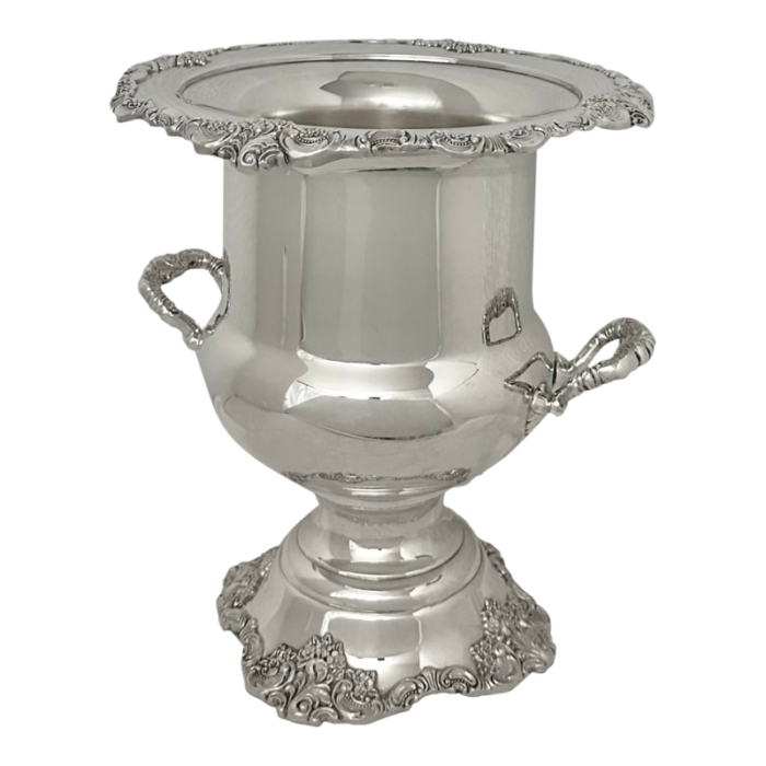 mid 20th century wallace baroque wine cooler silver plated champagne bucket ice bucket 5286