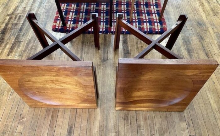 mid century 1960s pair of rare reversible side tables by yngve ekstrom of sweden 3961