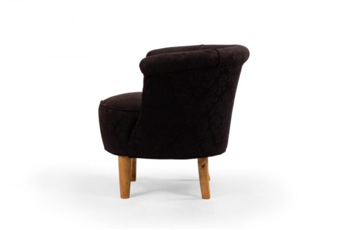 mid century black upholstered tub chair 2330