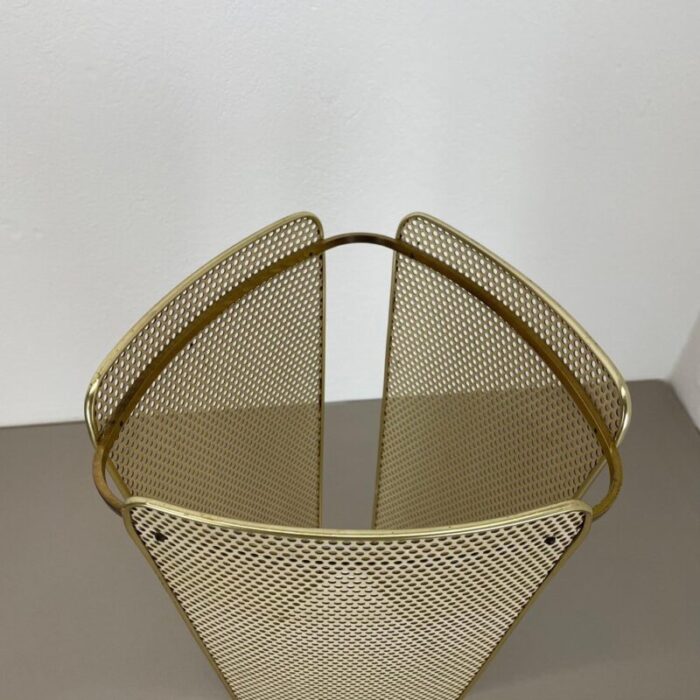 mid century brass hollywood regency umbrella stand in the style of mathieu mategot france 1950s 11