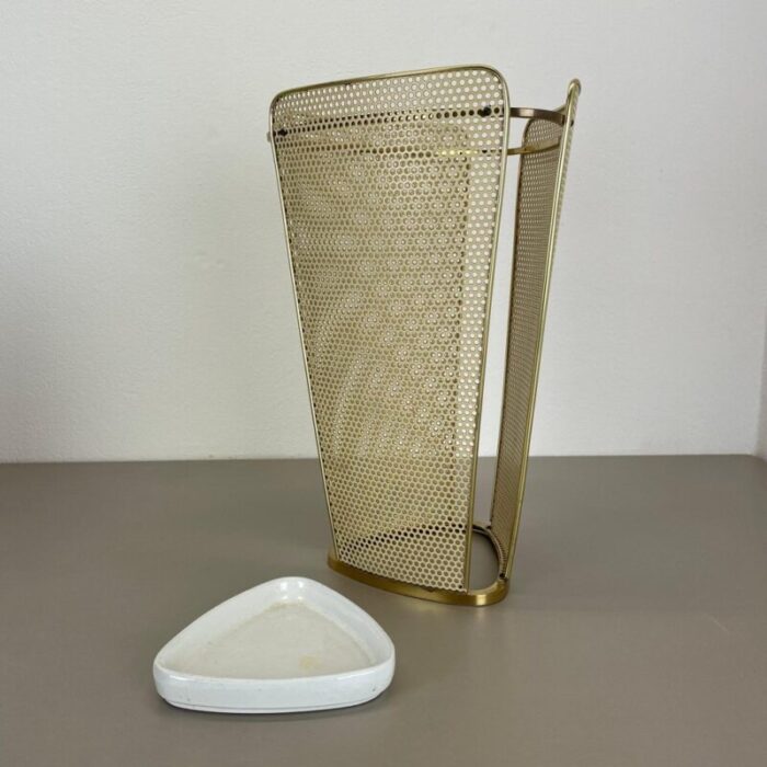 mid century brass hollywood regency umbrella stand in the style of mathieu mategot france 1950s 18