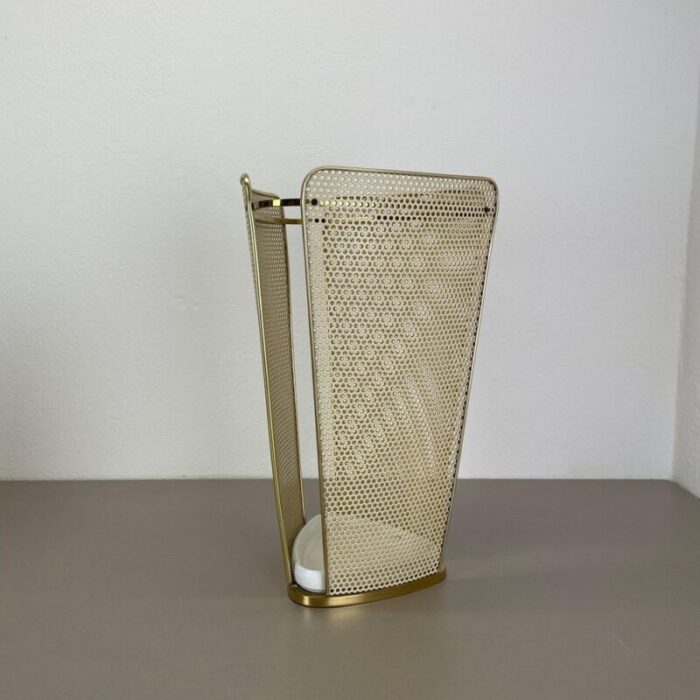 mid century brass hollywood regency umbrella stand in the style of mathieu mategot france 1950s 2